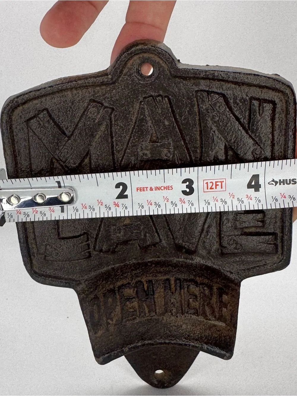 Cast Iron Man Cave Bottle Opener Wall Mount Bar Decor